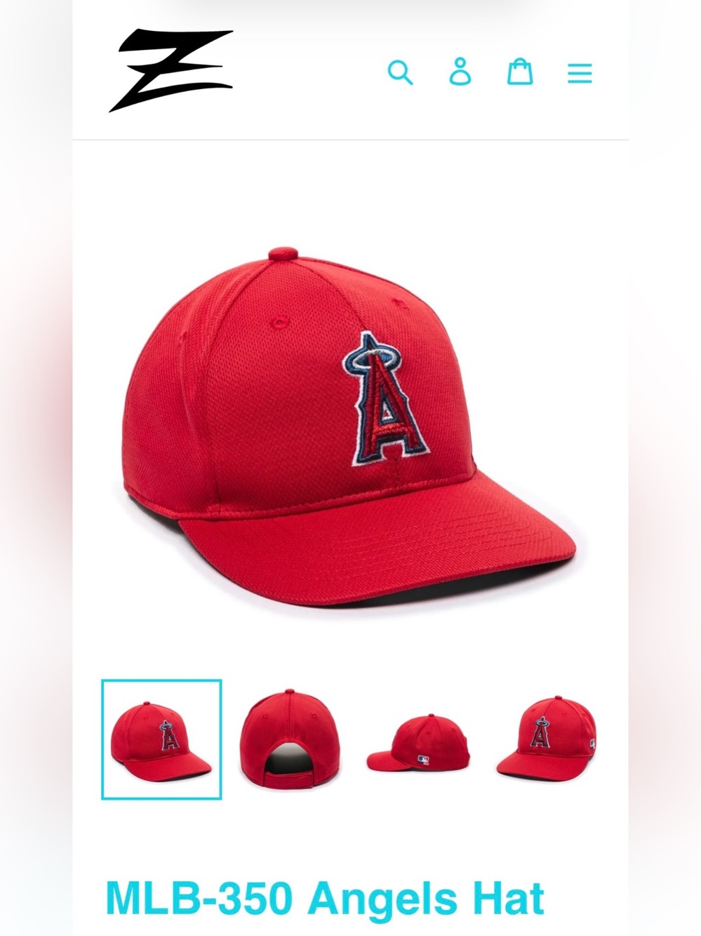 MLB-350 Kids Red Angels Cap by (unbranded)